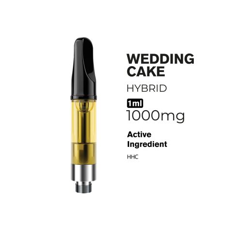 1000mg HHC Vape Cart - Wedding Cake - Hybrid - 1ml - Fresh - Thumbnail 2