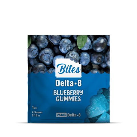 25mg Delta 8 Gummies - Blueberry - Bites - Thumbnail 2