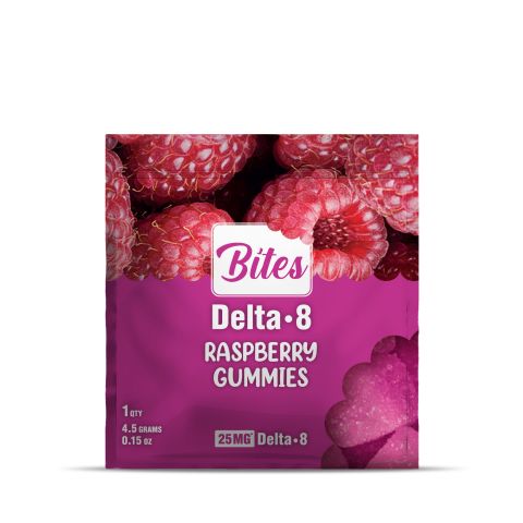 25mg Delta 8 Gummies - Raspberry - Bites - Thumbnail 2
