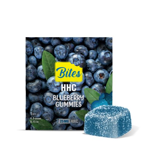 25mg HHC Gummies - Blueberry - Bites - Thumbnail 1