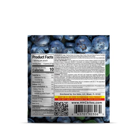 50mg HHC Gummies - Blueberry - Bites - Thumbnail 3