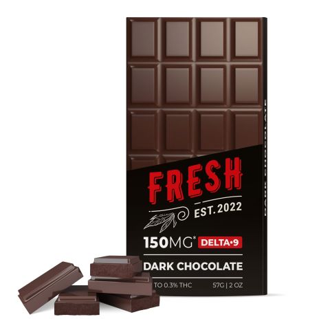 150mg Dark Chocolate Bar – Delta 9 – Fresh - Thumbnail 1