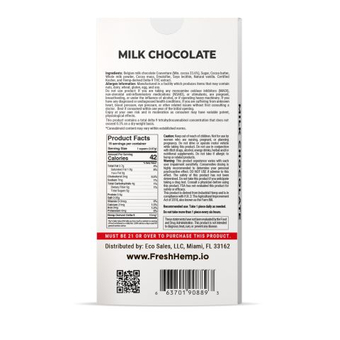 150mg Milk Chocolate Bar – Delta 9 – Fresh - Thumbnail 3