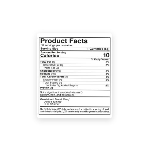 Double Trouble Blend - 25mg Gummies - D8, HHC - Chill Extreme - Thumbnail 9