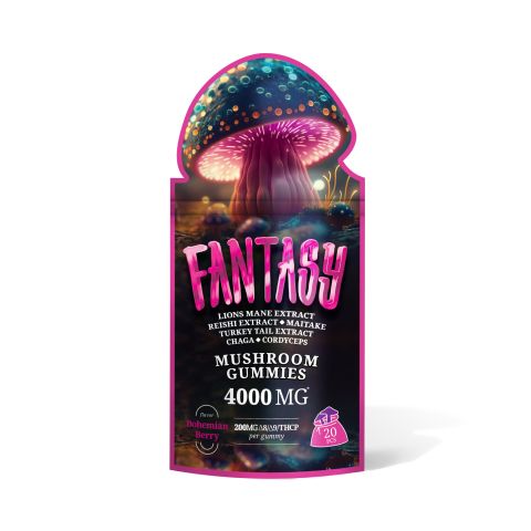 200mg D8, D9, THCP, Mushroom Gummies - Bohemian Berry - Fantasy - Thumbnail 1