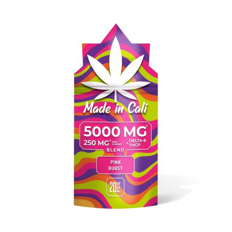 250mg D8 & THCP Gummies - Pink Burst - Made In Cali - Thumbnail 1