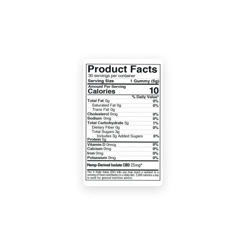 25mg CBD Isolate & CBD Gummies - Original Mix - Chill - Thumbnail 9