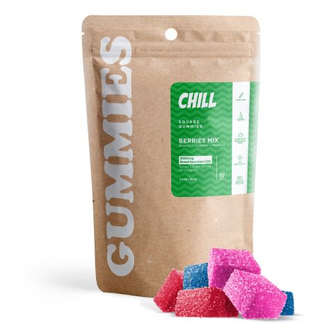 100mg Broad Spectrum CBD Gummies - Berries Mix - Chill - Thumbnail 2