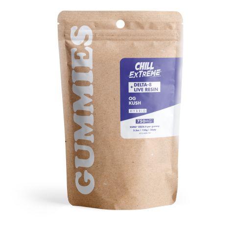 25mg D8 + Live Resin Gummies - OG Kush - Chill Extreme - Thumbnail 3