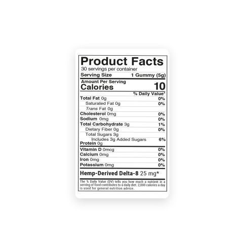 25mg D8 + Live Resin Gummies - OG Kush - Chill Extreme - Thumbnail 9