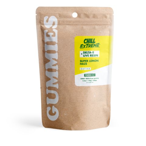 50mg D8 + Live Resin Gummies - Super Lemon Haze - Chill Extreme - Thumbnail 3