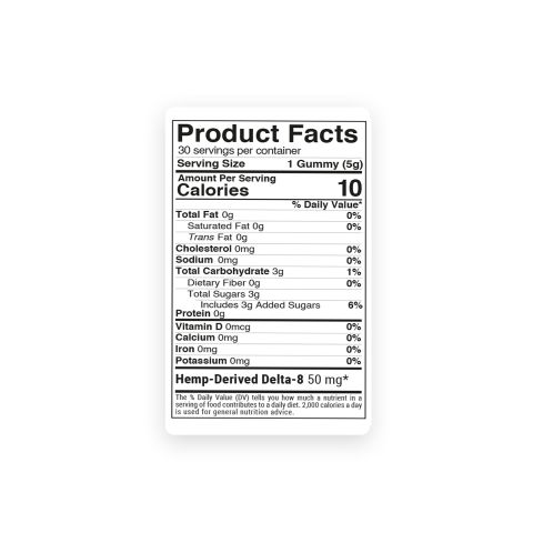 50mg D8 + Live Resin Gummies - Alien OG - Chill Extreme - Thumbnail 9