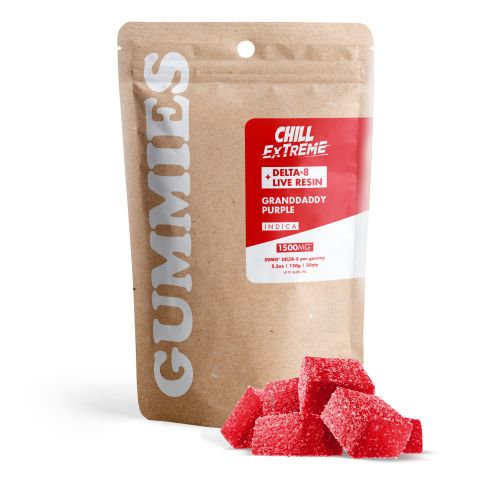 50mg D8 + Live Resin Gummies - Granddaddy Purple - Chill Extreme - Thumbnail 2