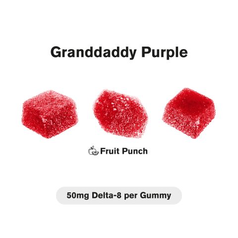 50mg D8 + Live Resin Gummies - Granddaddy Purple - Chill Extreme - Thumbnail 4