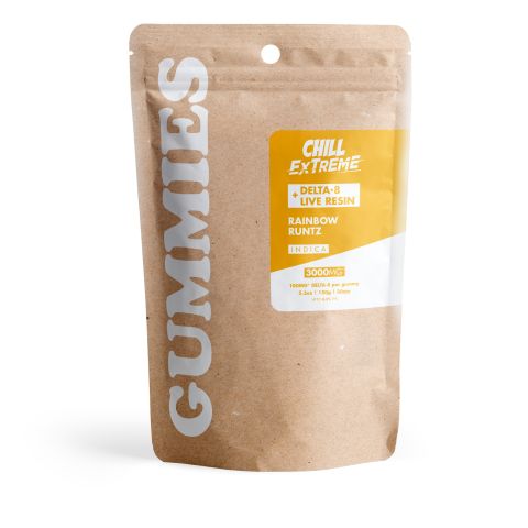100mg D8 + Live Resin Gummies - Rainbow Runtz - Chill Extreme - Thumbnail 3