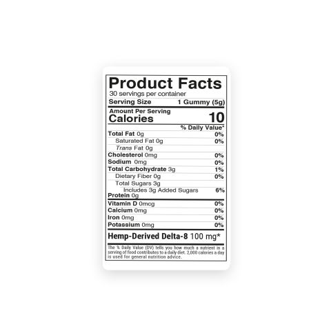 100mg D8 + Live Resin Gummies - Rainbow Runtz - Chill Extreme - Thumbnail 9