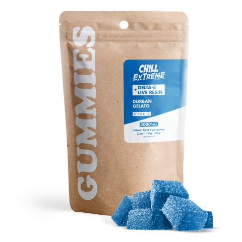 100mg D8 + Live Resin Gummies - Durban Gelato - Chill Extreme - Thumbnail 2