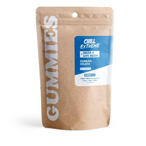 100mg D8 + Live Resin Gummies - Durban Gelato - Chill Extreme - Thumbnail 3