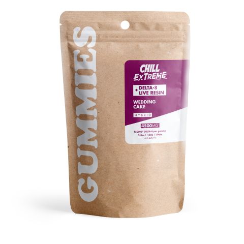 150mg D8 + Live Resin Gummies - Wedding Cake - Chill Extreme - Thumbnail 3