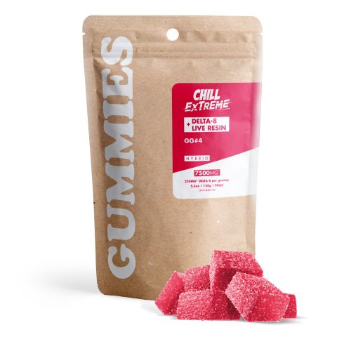 250mg D8 + Live Resin Gummies - GG4 Strain - Chill Extreme - Thumbnail 2