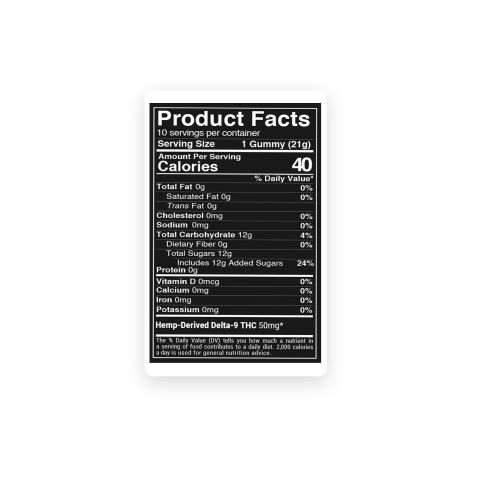 50mg Delta 9 Gummies - Blueberry - Chill Plus - Thumbnail 9