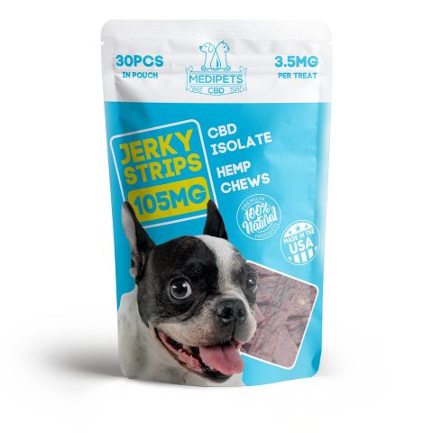 105mg CBD Pet Treats For Dogs - Jerky Strips - MediPets - Thumbnail 2