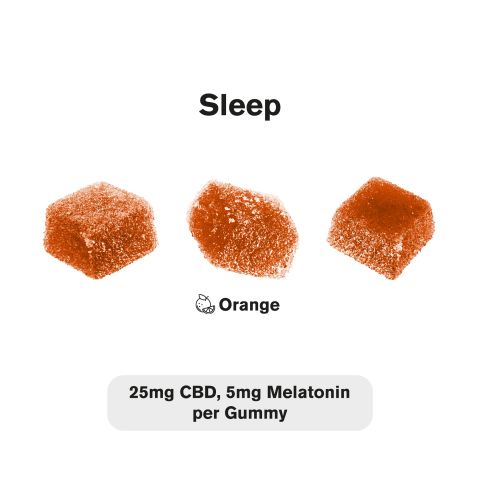 30mg Sleep Gummies - Full Spectrum CBD & Melatonin - Orange - Chill - Thumbnail 4