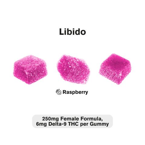 6mg Female Libido Blend Gummies - Delta 9 - Raspberry - D9 THC - Thumbnail 4
