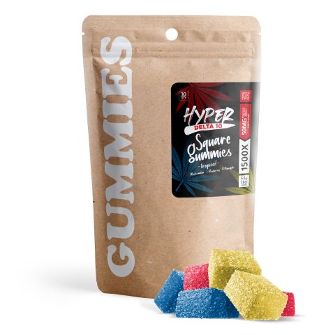 50mg D10, D8 Gummies - Tropical Mix - Hyper - Thumbnail 2