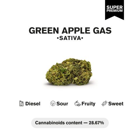 Green Apple Gas Flower – Sativa – THCA - Thumbnail 4