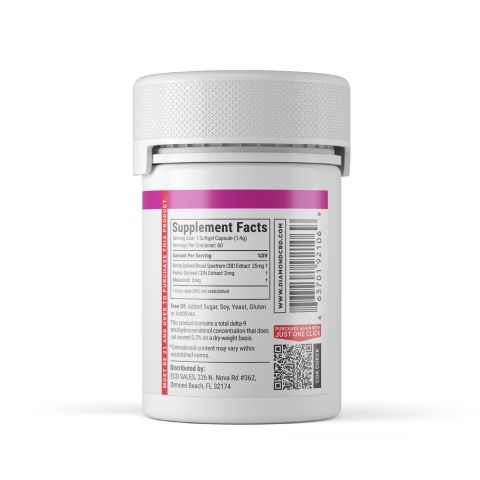 31mg Broad Spectrum CBD, CBN, Melatonin Capsules - 60ct - Diamond CBD - Thumbnail 9