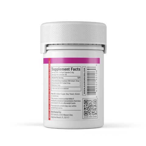 31mg CBN, CBD, Melatonin Capsules - 60ct - Diamond - Thumbnail 3