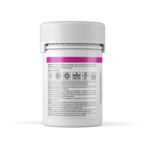 31mg CBN, CBD, Melatonin Capsules - 60ct - Diamond - Thumbnail 4