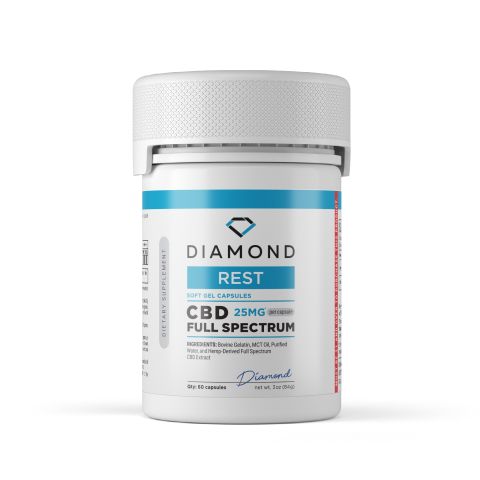 25mg Full Spectrum CBD Capsules - 60ct - Diamond CBD - Thumbnail 2