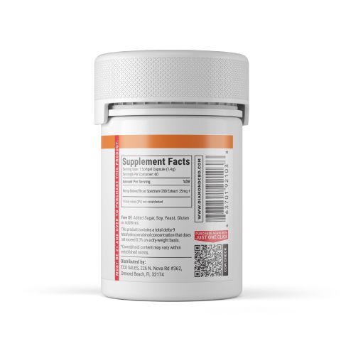 25mg Broad Spectrum CBD Capsules - 60ct - Diamond CBD - Thumbnail 9