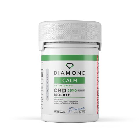 25mg - CBD Isolate - Capsules - 60ct - Diamond CBD - Thumbnail 2