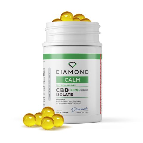 25mg CBD Isolate Capsules - 60ct - Diamond CBD - Thumbnail 2