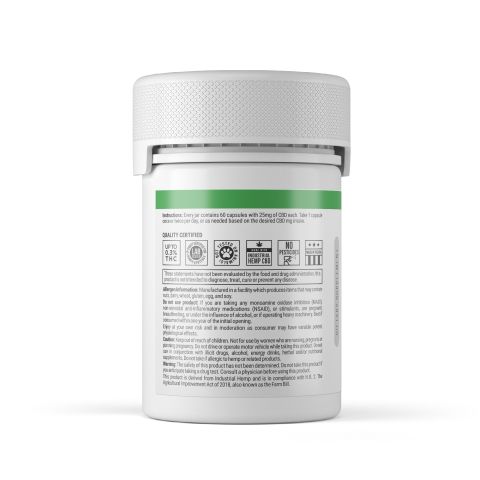 25mg CBD Isolate Capsules - 60ct - Diamond CBD - Thumbnail 8