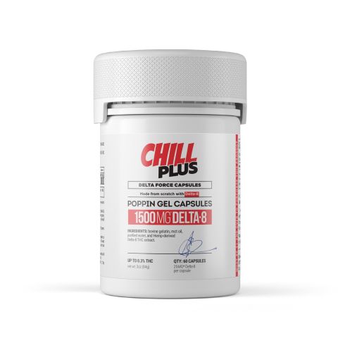 25mg Delta 8 Capsules - 60ct - Chill Plus - Thumbnail 2