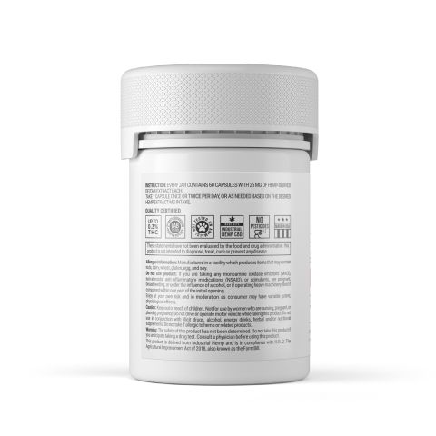 25mg Delta 8 Capsules - 60ct - Chill Plus - Thumbnail 4