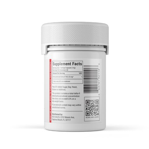 25mg Delta 8 Capsules - 60ct - Chill Plus - Thumbnail 3