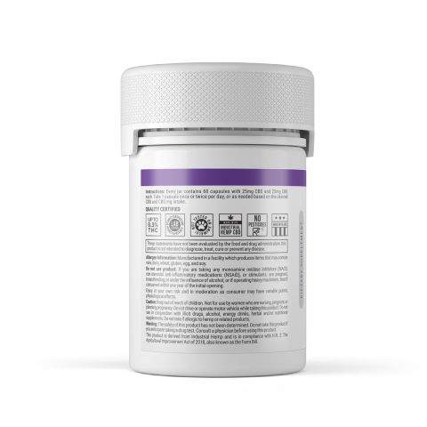 25mg CBD & CBG Capsules - 60ct - Diamond CBD - Thumbnail 4