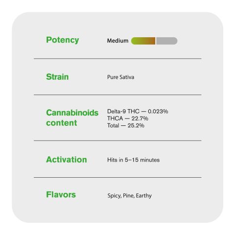 1.5g Durban Poison King Size Pre-Roll - Sativa - THCA - 1 Joint - Thumbnail 7