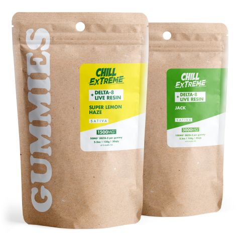 Sativa Delta 8 Live Resin Gummies Bundle - Chill Extreme - Thumbnail 1