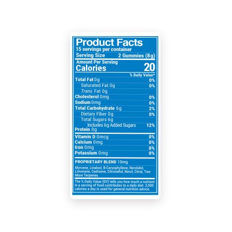 10mg Terpene Gummies - Rest - Blueberry - Terps Gummies - Thumbnail 9