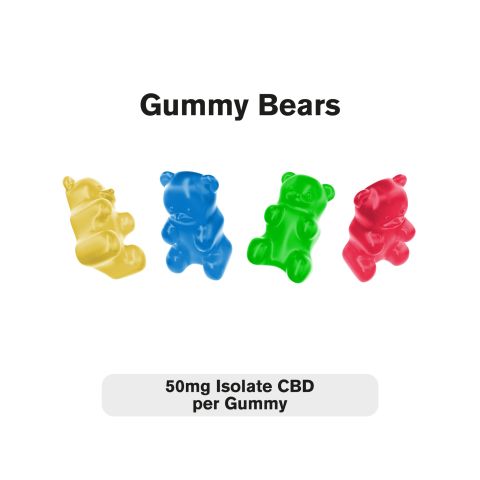 50mg CBD Isolate & CBD Gummies - Gummy Bears - Diamond CBD - Thumbnail 3