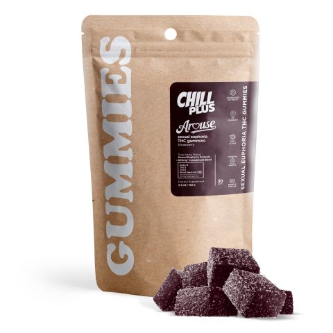 20mg Arouse Sexual Euphoria Gummies - D9, THCP, Broad Spectrum CBD, THCV - Strawberry - Chill Plus - Thumbnail 2