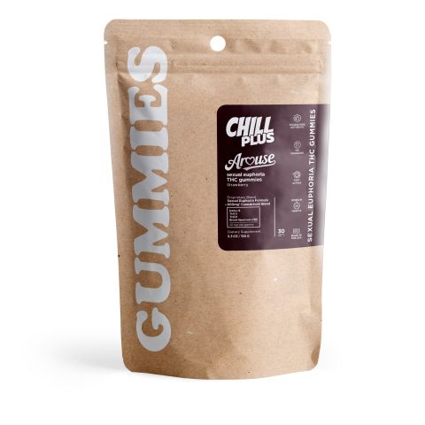 20mg Arouse Sexual Euphoria Gummies - D9, THCP, Broad Spectrum CBD, THCV - Strawberry - Chill Plus - Thumbnail 3