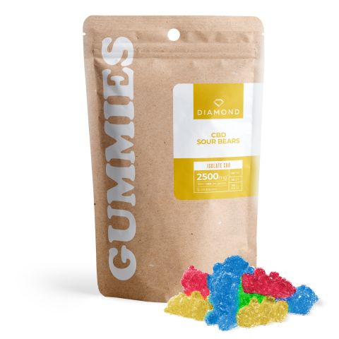 50mg CBD Isolate & CBD Gummies - Sour Bears - Diamond CBD - Thumbnail 1