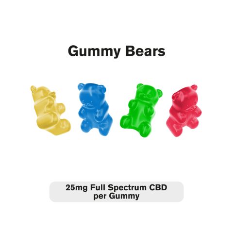 25mg Full Spectrum CBD Gummies - Gummy Bears - Diamond CBD - Thumbnail 3